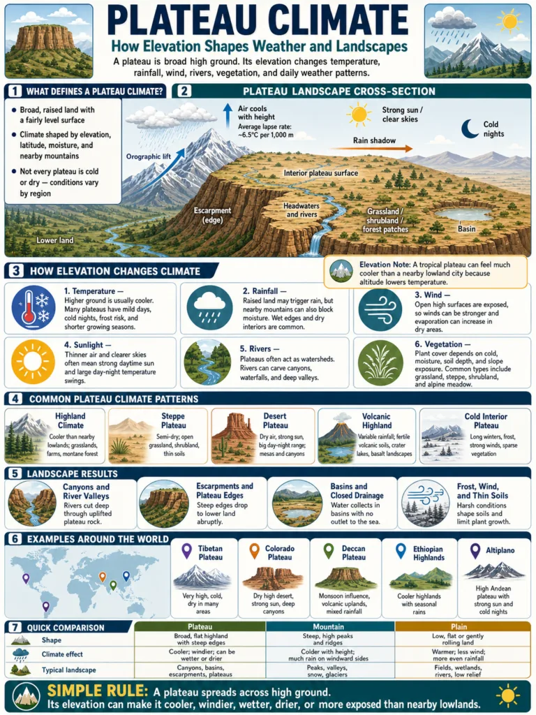 Plateau Climate: How Elevation Shapes Weather and Landscapes