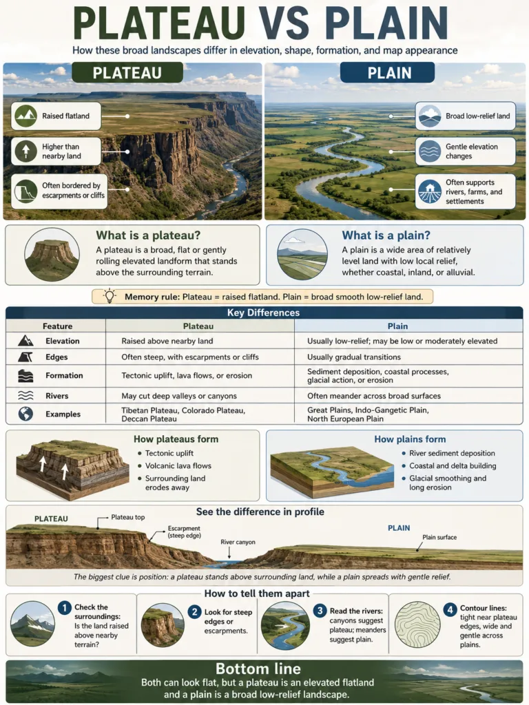 Plateau vs Plain