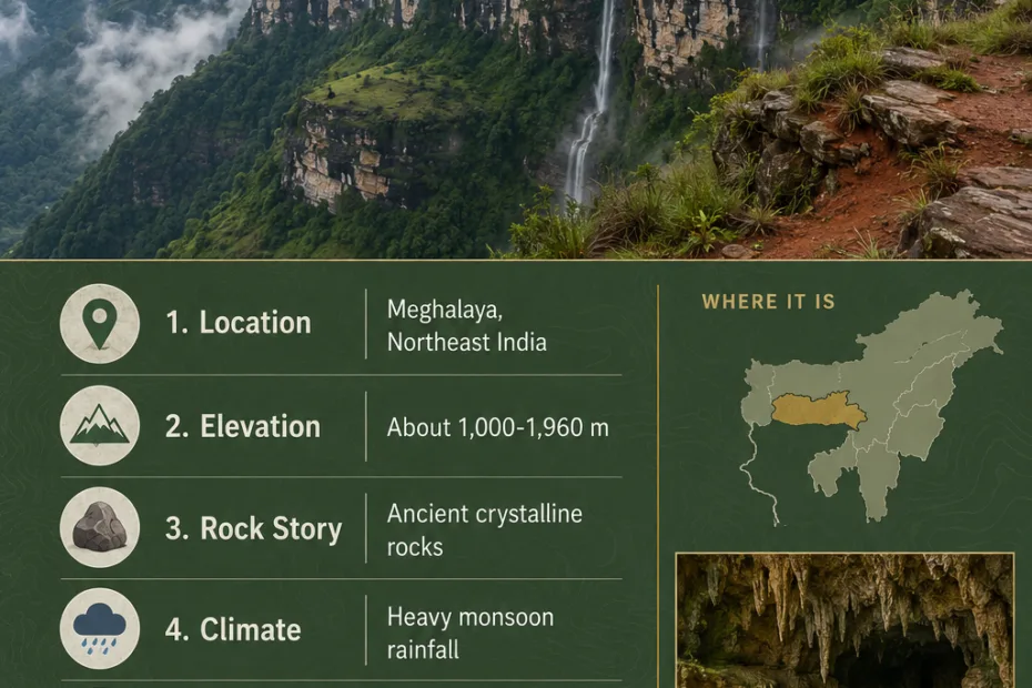 Shillong Plateau offers stunning views and natural beauty in Northeast India, making it a popular destination for travelers exploring the region.